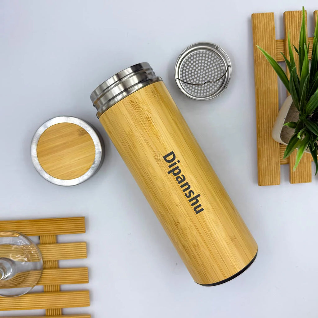 Personalized Bamboo Thermos