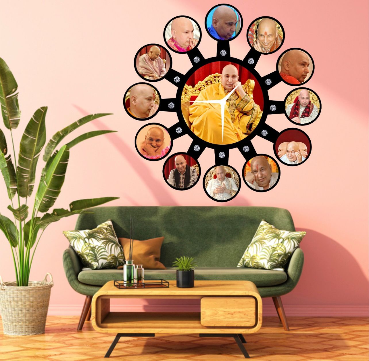 🕰️ Guru Ji Divine Wall Clock – Time with Blessings