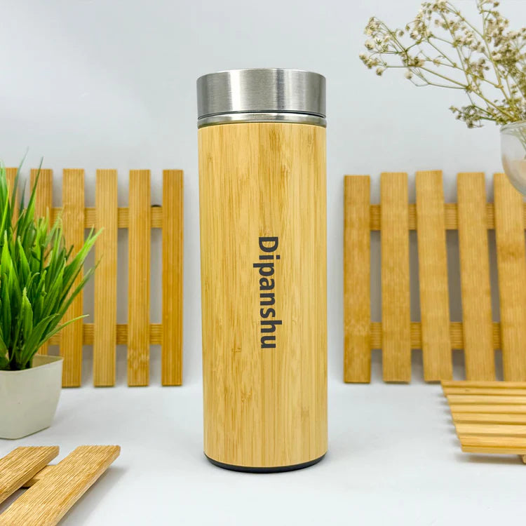 Personalized Bamboo Thermos