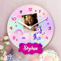 Magical Unicorn Dreams Personalized Kids' Photo Wall Clock