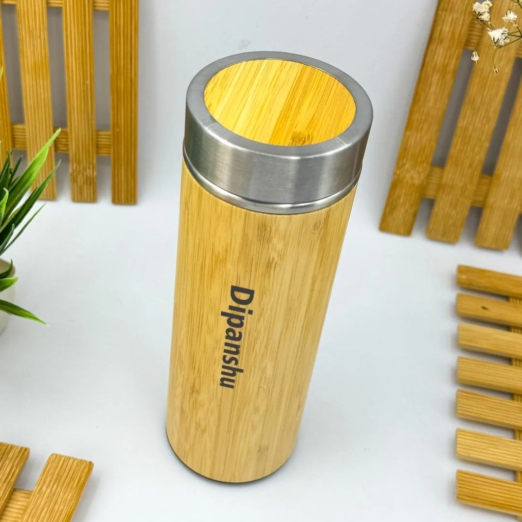 Personalized Bamboo Thermos