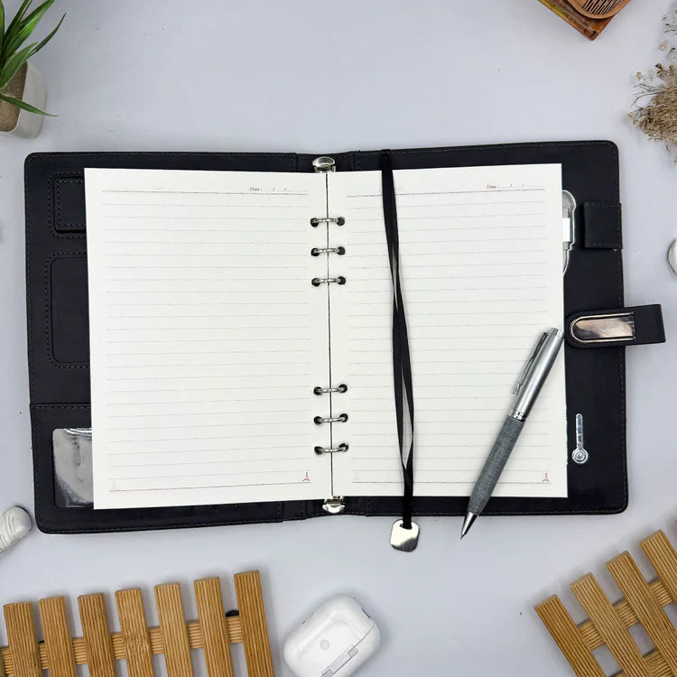 Wireless Charging Power Bank Notebook – 10,000 mAh | Premium Office Accessory