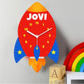 Explorer Personalized Rocket  Kids Wall Clock