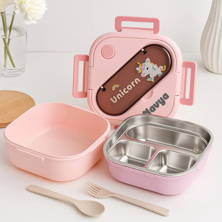 Personalized "Unicorn" Bento Lunchbox - PINK EDITION