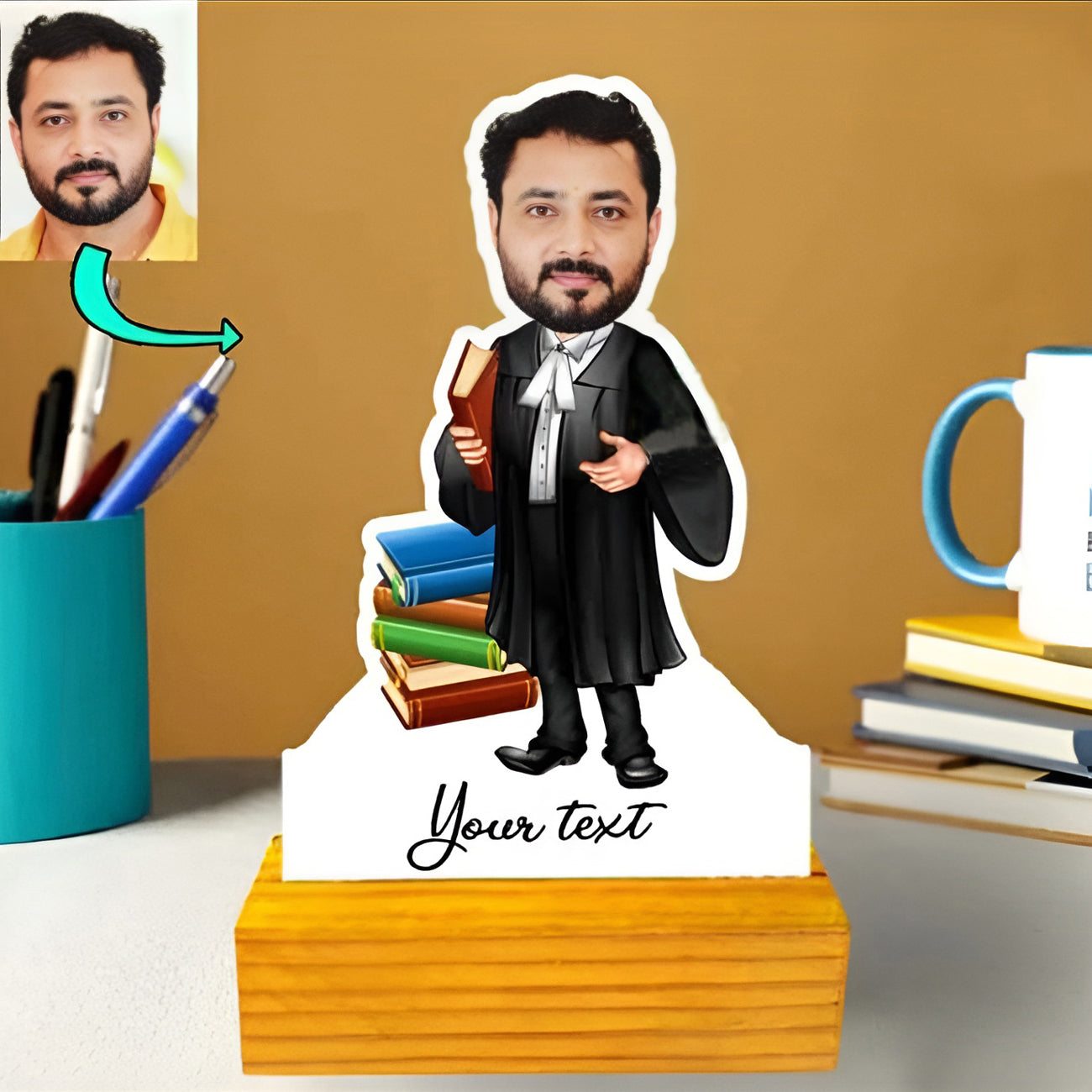 Personalized Lawyer Office Caricature Stand
