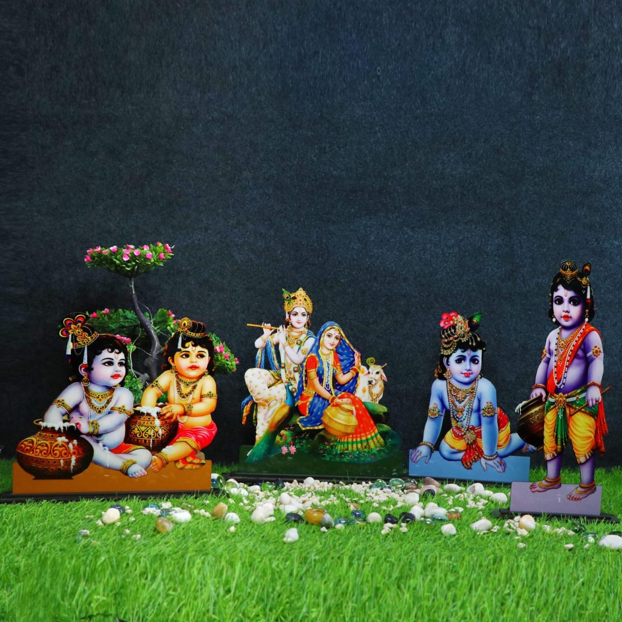 ✨ Makhan Leela Krishna Idol Set — A Divine Childhood Story Collection