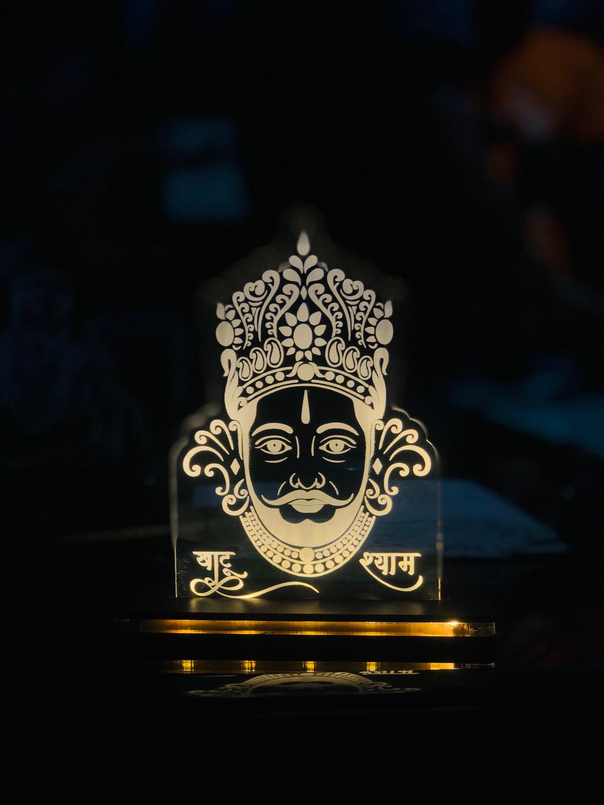 ✨ Khatu Shyam Divine Aura Glow Frame — Faith, Strength & Miracles