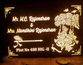 🏡 Customized LED Radha Krishna Name Plate
