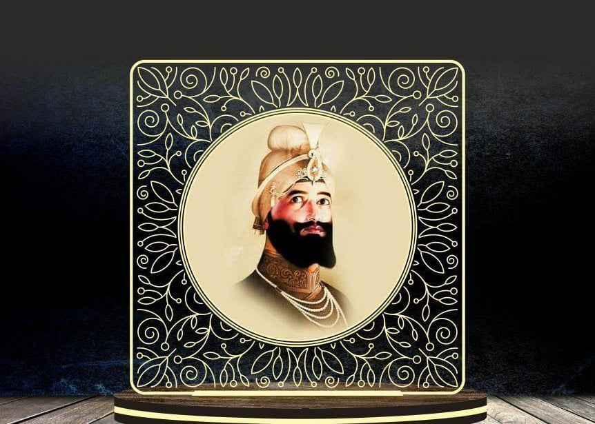 ✨ Customised LED Guru Gobind Singh Ji Acrylic Frame — Faith, Courage & Divine Inspiration
