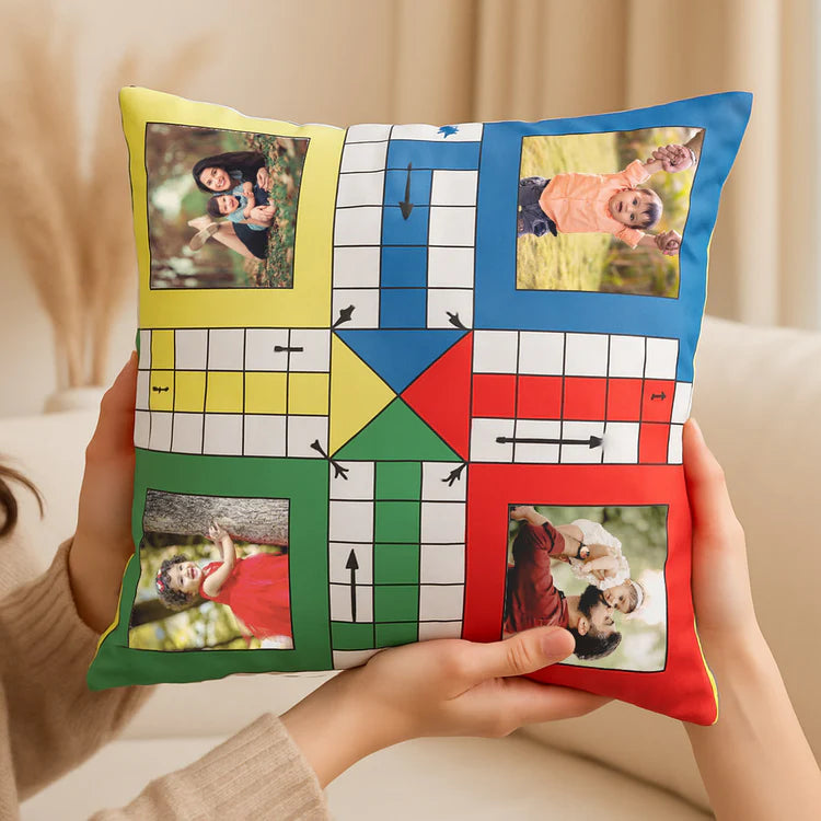 Personalized Ludo Photo Cushion