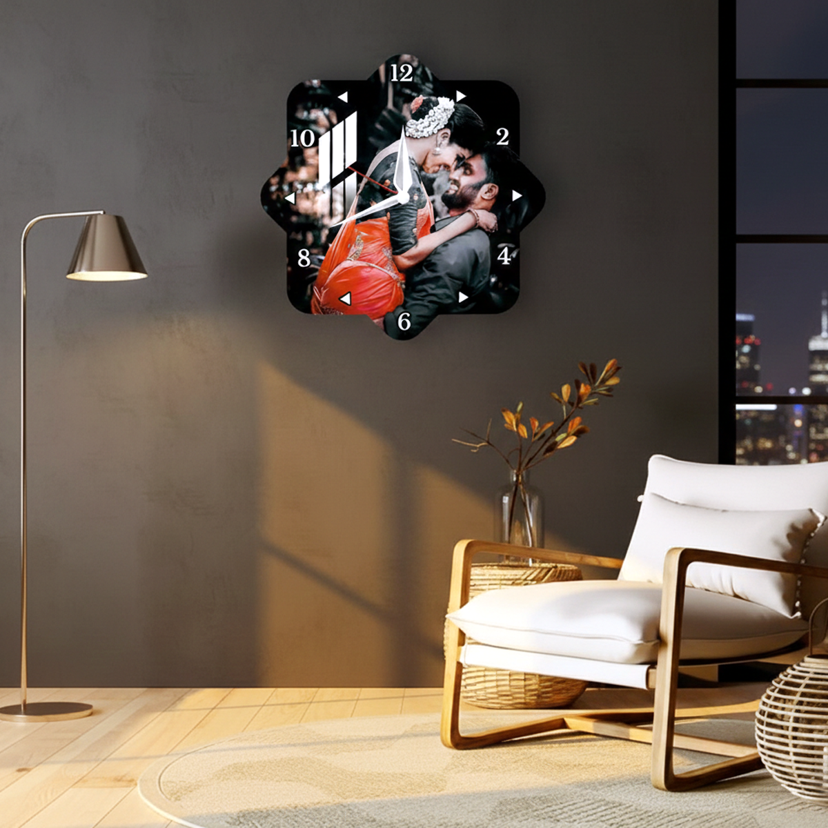 Personalized Star-Cut Acrylic Wall Clock