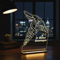 Personalized Caduceus Doctor 3D LED Lamp