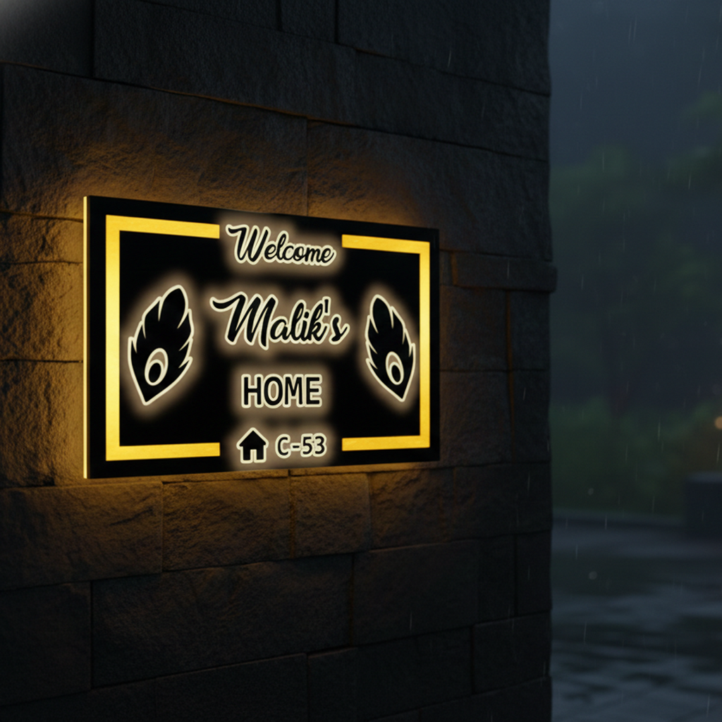 The Bright Welcome Name Plate