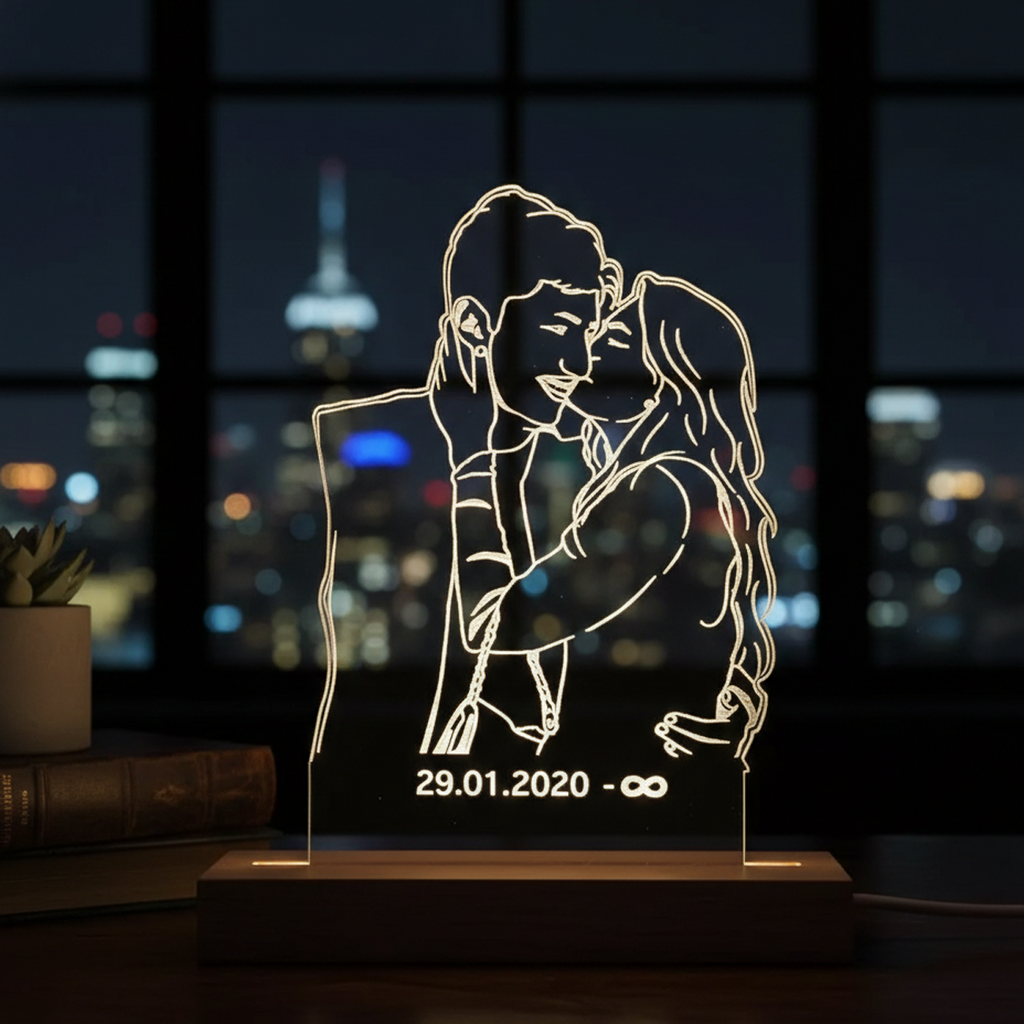 Custom Portrait 3d LED Lamp/Sketch