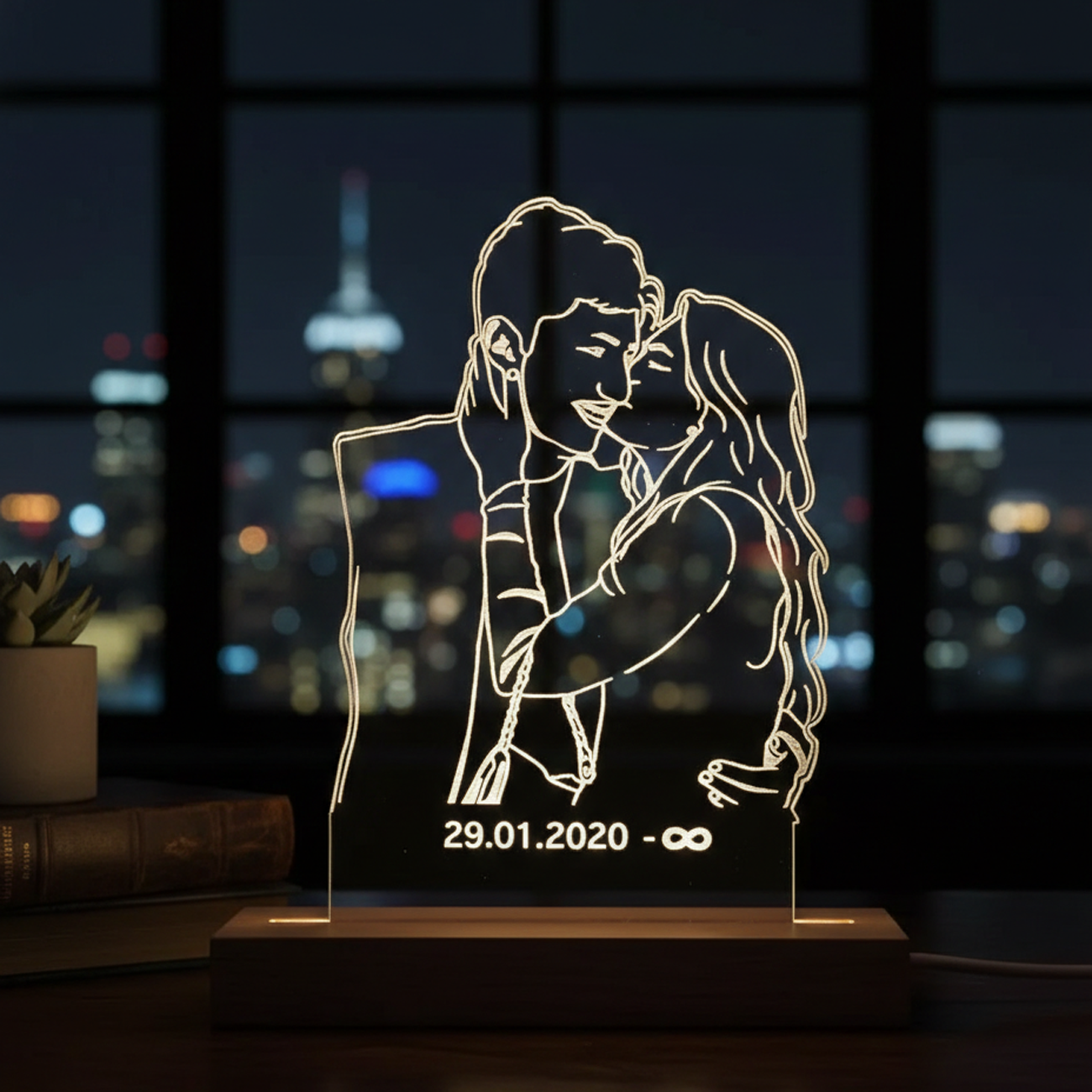 Custom Portrait 3d LED Lamp/Sketch