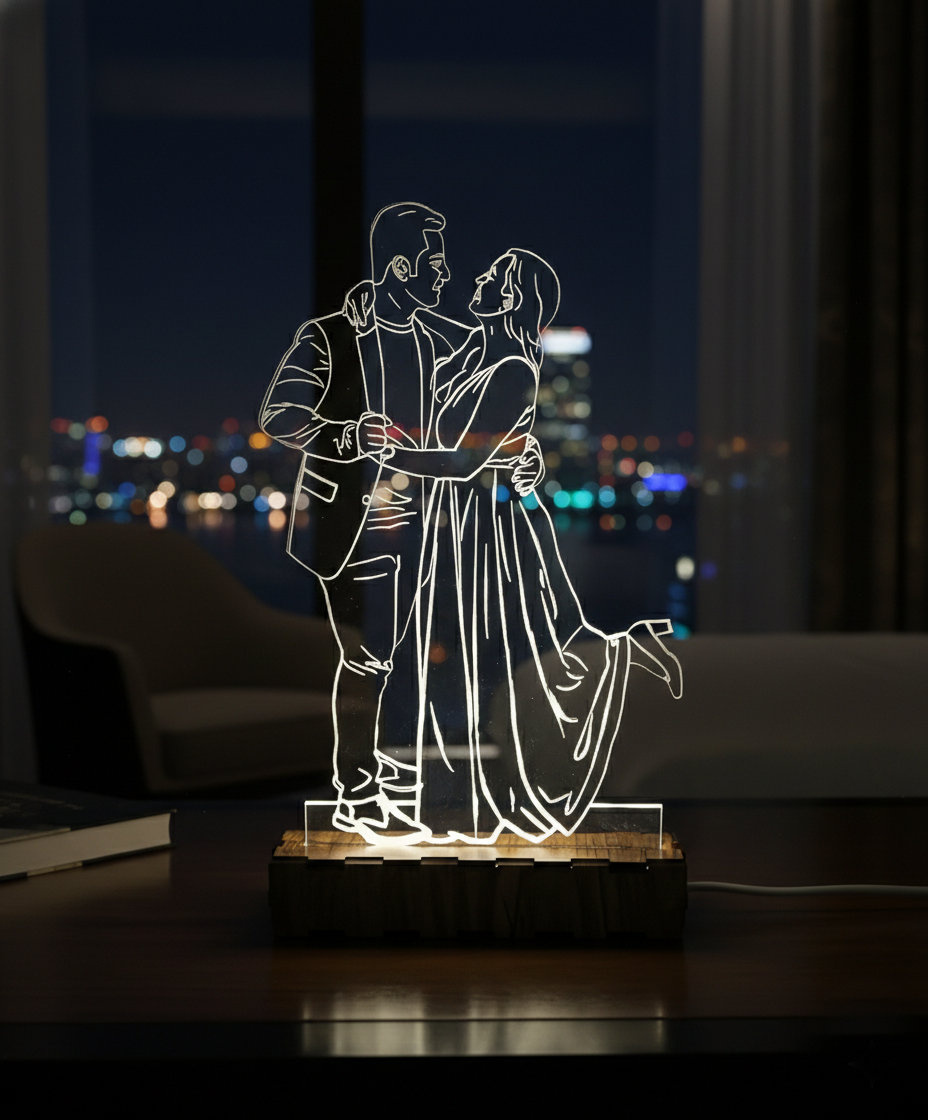 Custom Portrait 3d LED Lamp/Sketch