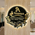The Luxe Glow Backlit Acrylic Salon Name Plate