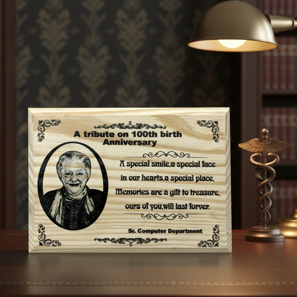 Custom  Natural Wooden Anniversary Frame
