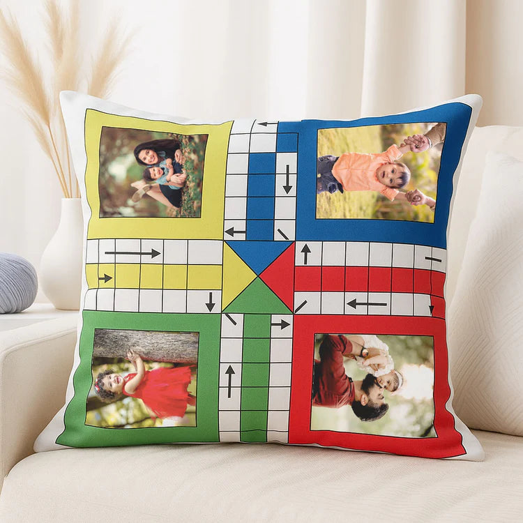 Personalized Ludo Photo Cushion