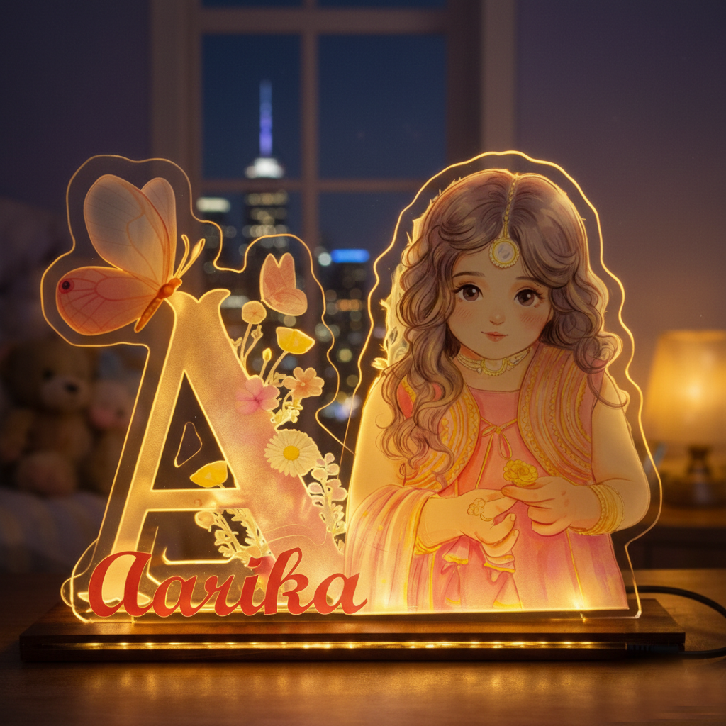 Personalized Monogram & Portrait LED Lamp