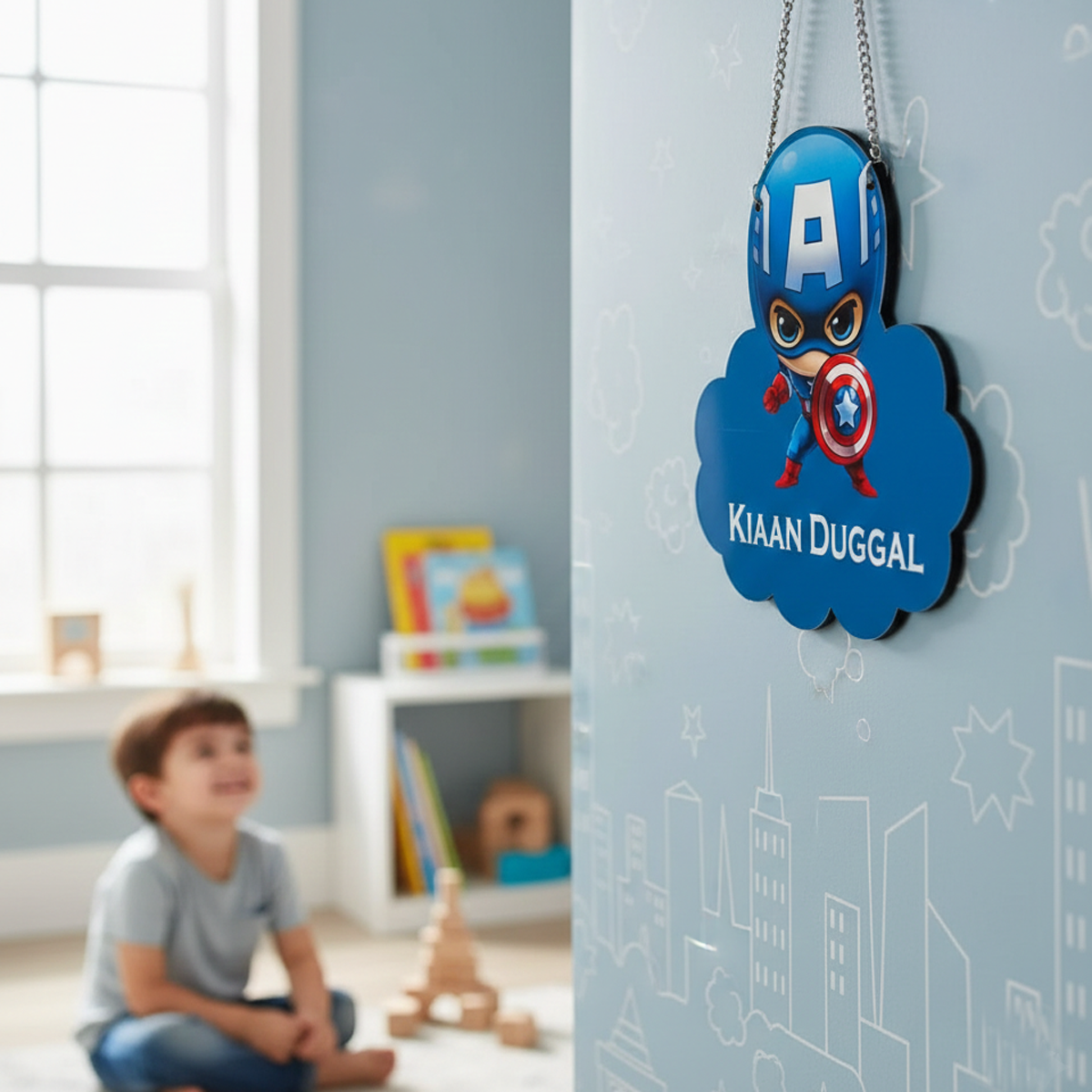 Personalized "Little Avenger" Name Plaque – Superhero Edition