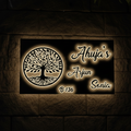 The "Eternal Roots" Backlit LED Nameplate