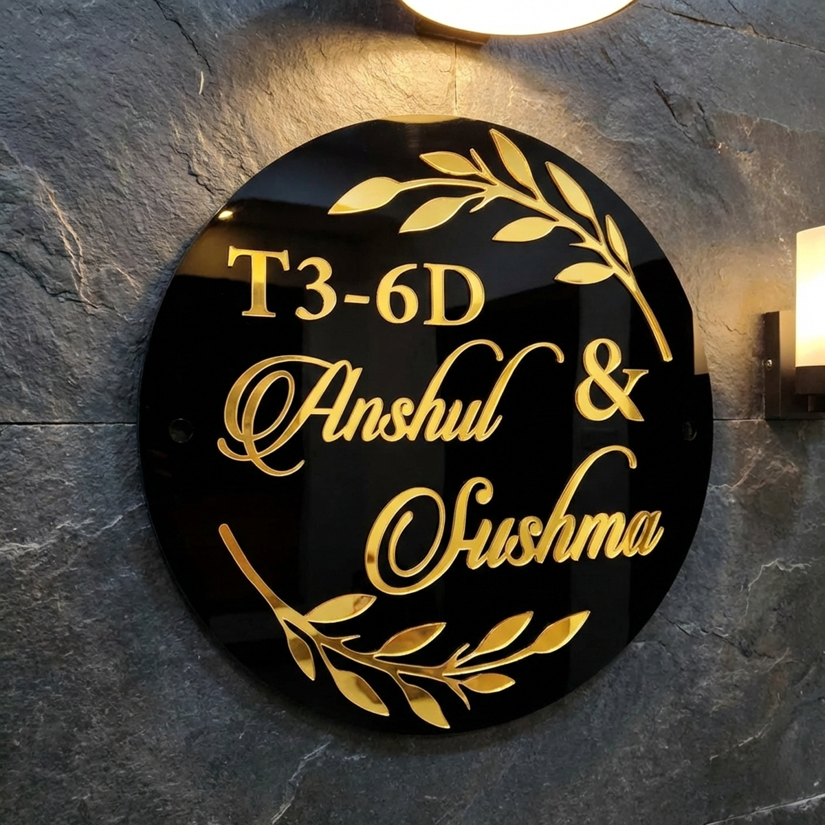 Personalized 3D Gold Leaf Nameplate