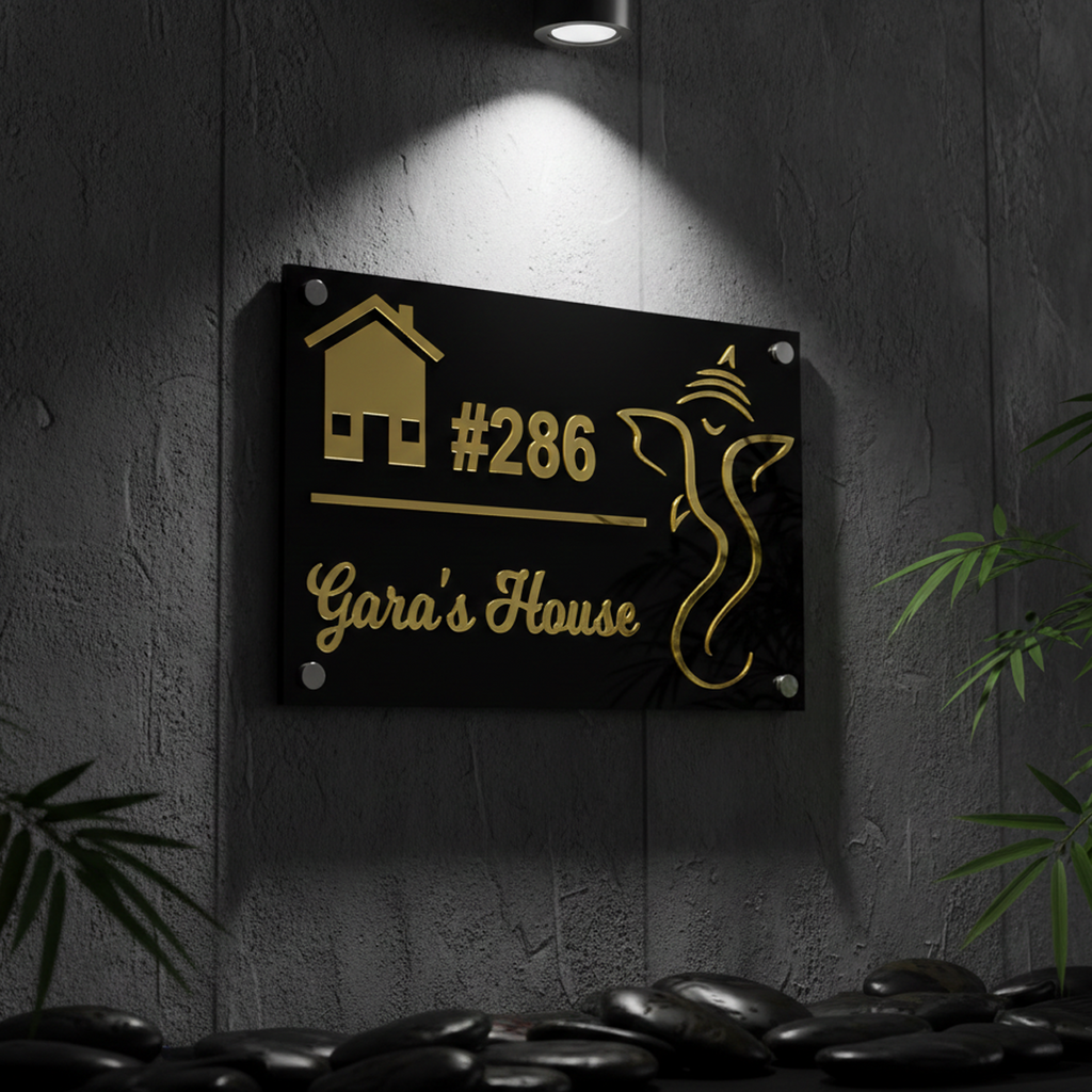 The "Divine Welcomes" Premium Acrylic Nameplate