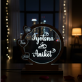 Personalized Anniversary Ring LED Lamp