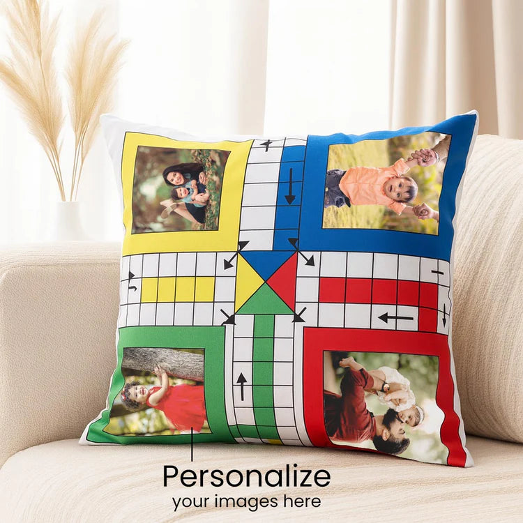 Personalized Ludo Photo Cushion