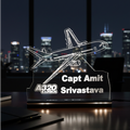 Personalized A320 Airbus Pilot LED Lamp