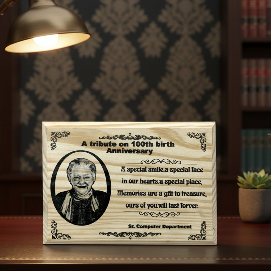 Custom  Natural Wooden Anniversary Frame