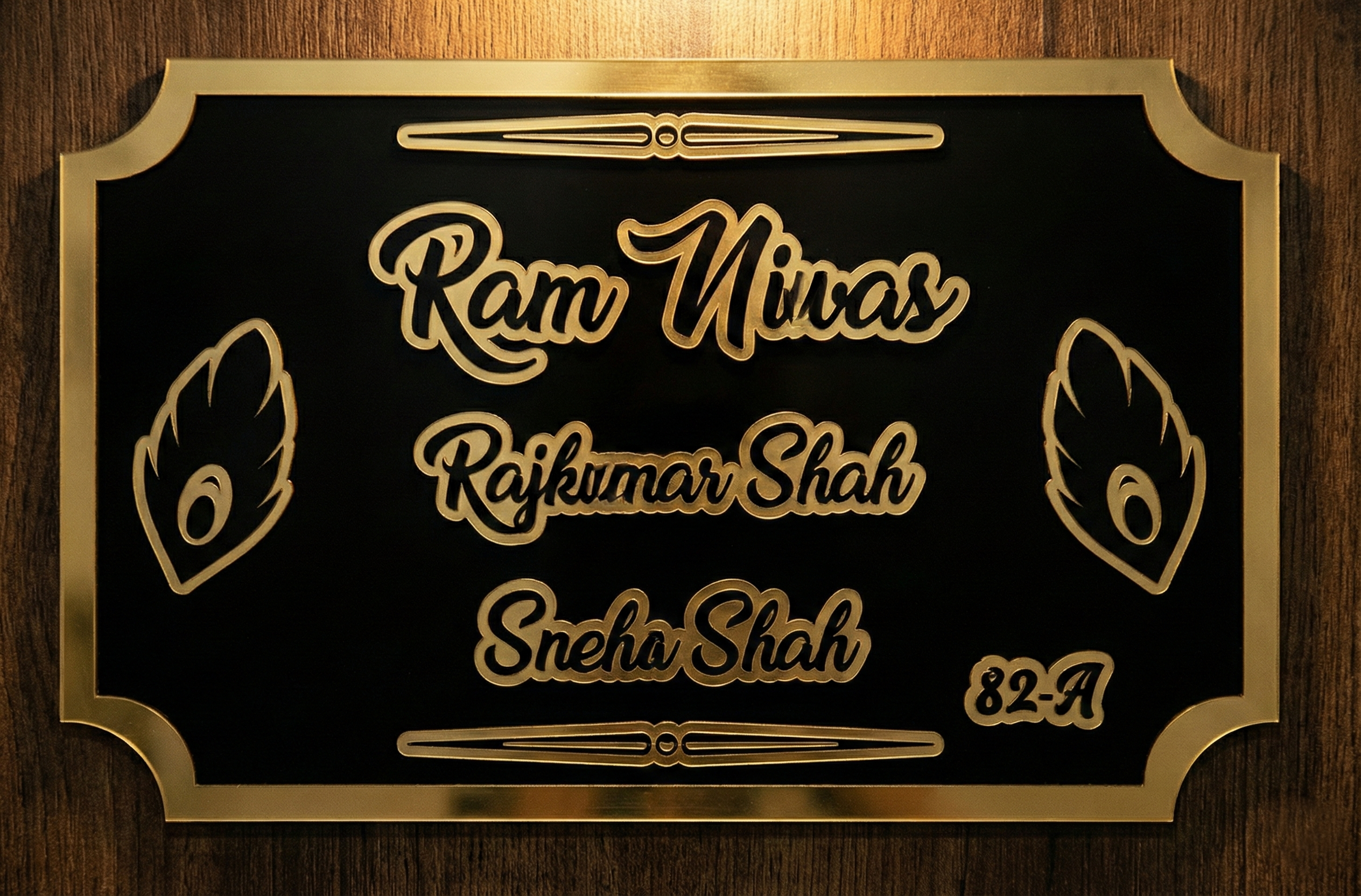 The Heritage Gold-Embossed Royal Name Plate