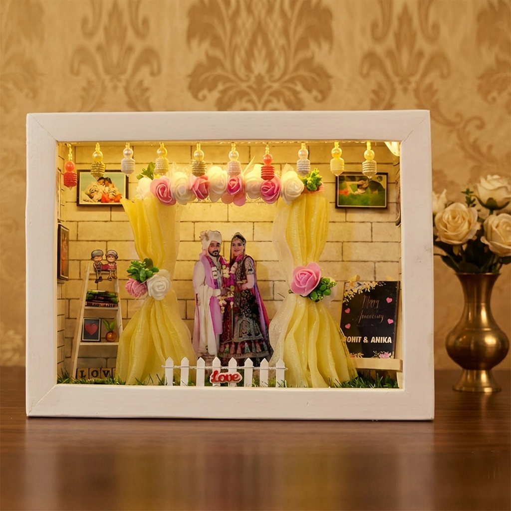 The Forever Frame: Custom 3D LED Wedding Miniature