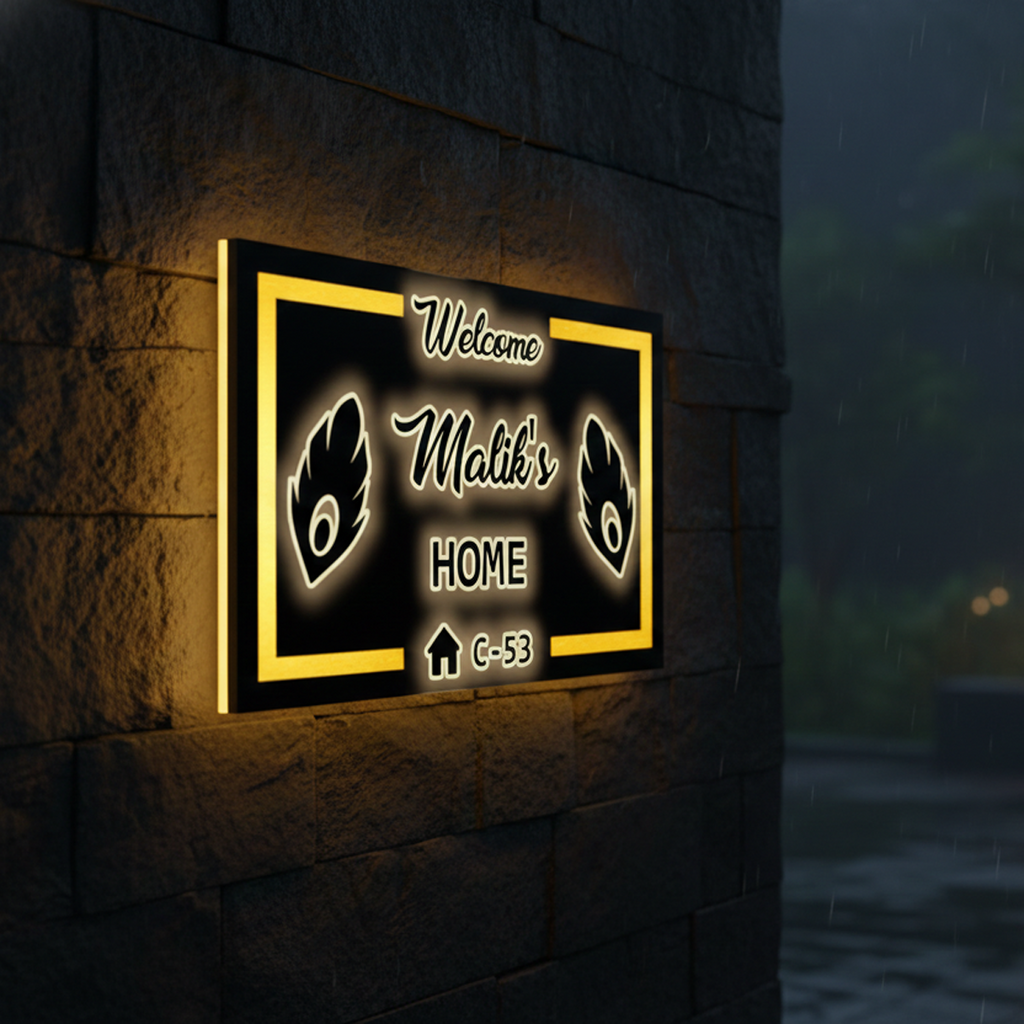 The Bright Welcome Name Plate