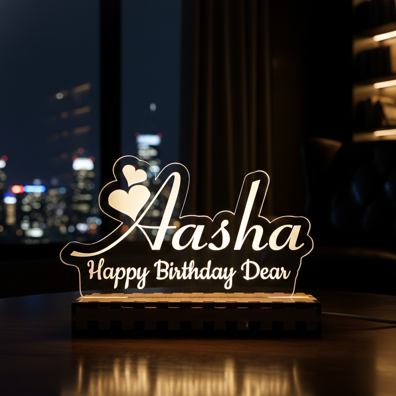 Custom Name 3D Birthday LED Illusion Lamp