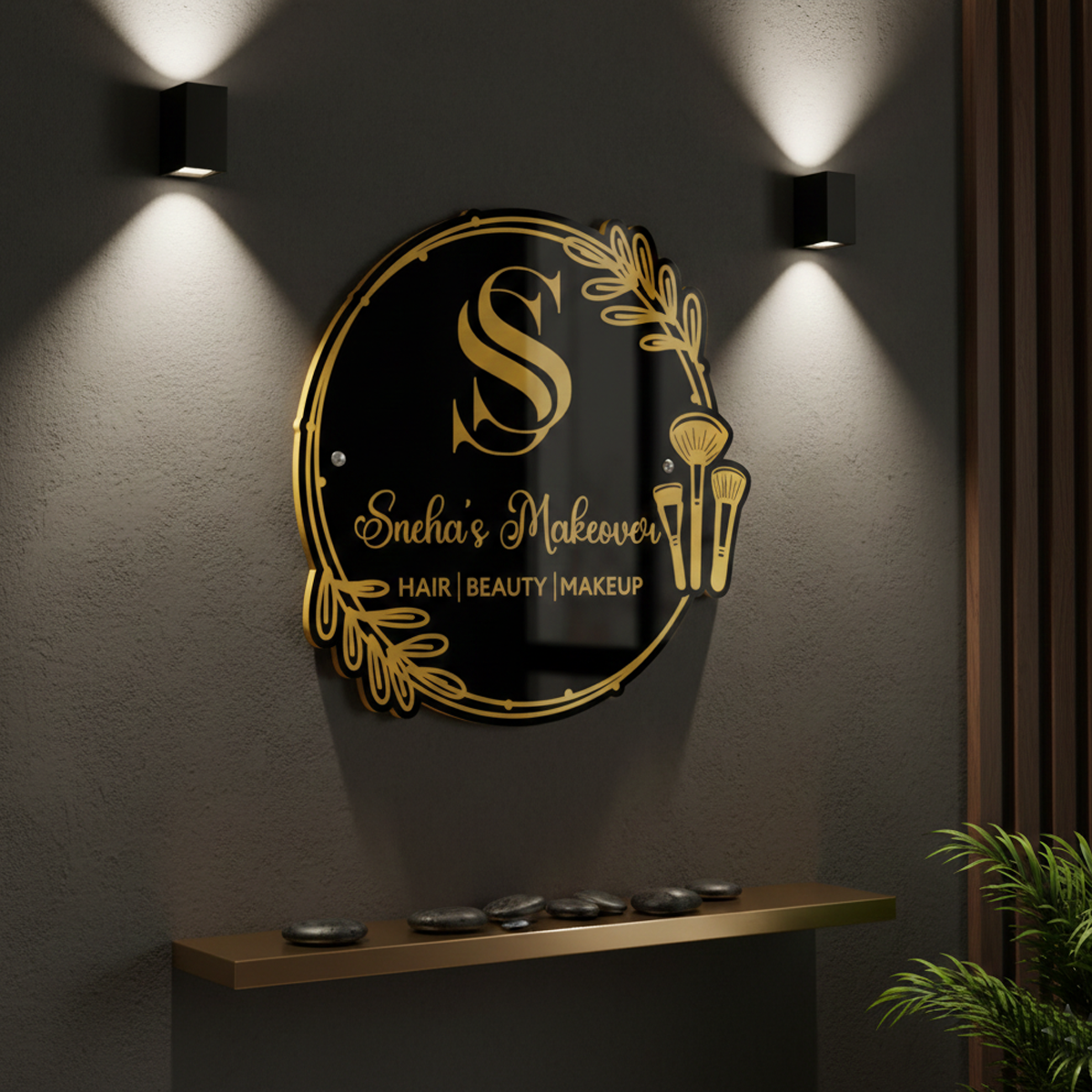 The Empress: Round Multi-Layered Acrylic Business Sign