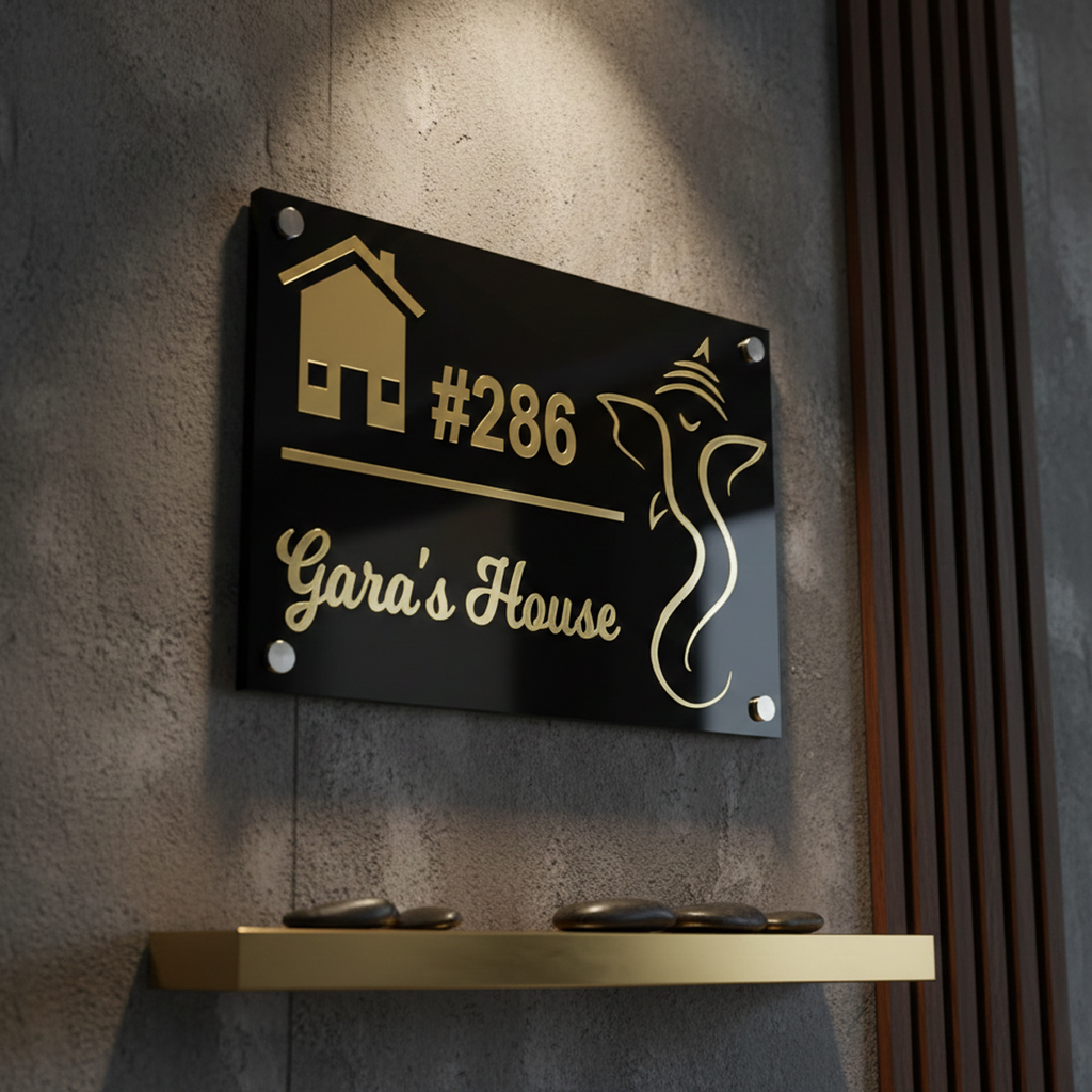 The "Divine Welcomes" Premium Acrylic Nameplate