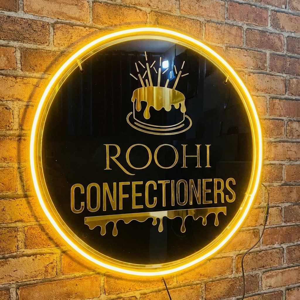 The "Aura" Bespoke Backlit Sign Name Plate