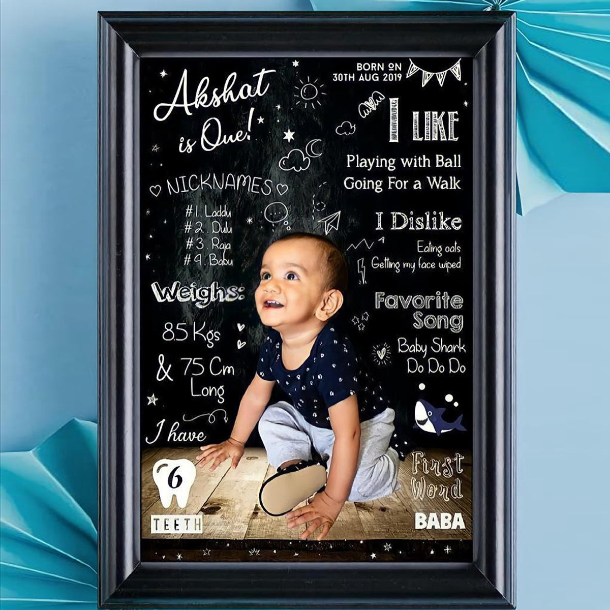 The "Year of Firsts" Personalized Birthday Milestone Photo Frame