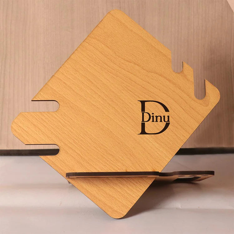 Personalized Wooden Desktop Organizer & Docking Station