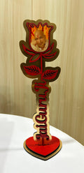 🌹 Personalized Guru Ji Rose Stand – A Gift of Faith & Love