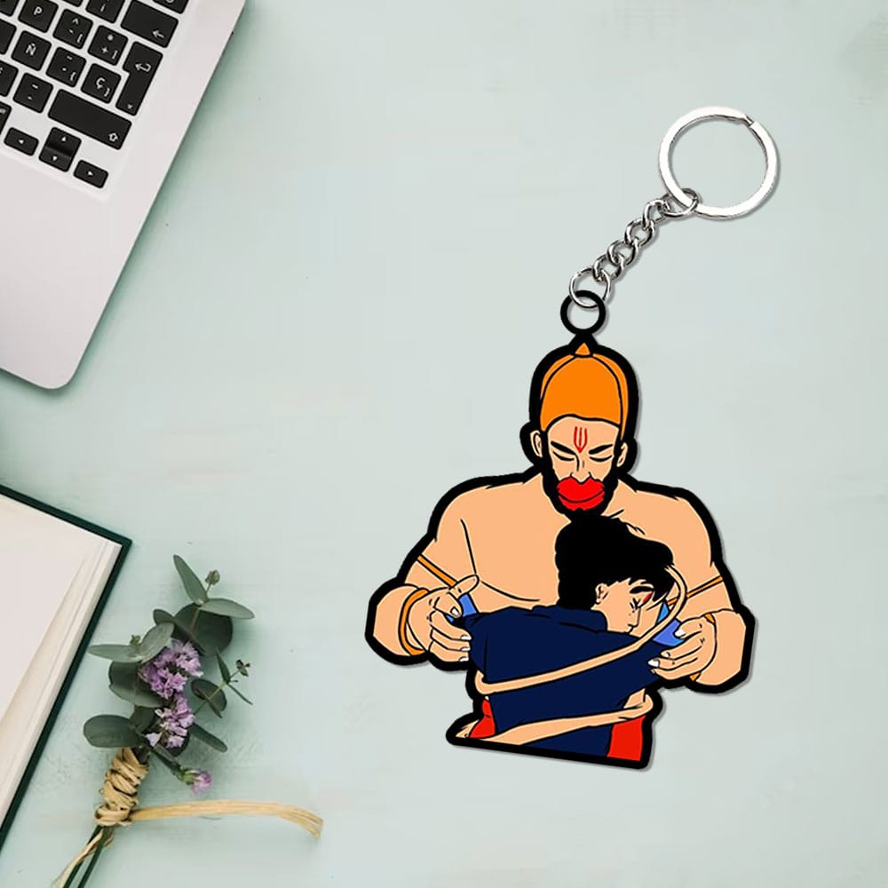 ❤️ Hanuman Ji Protection Keychain – Symbol of Strength & Blessings