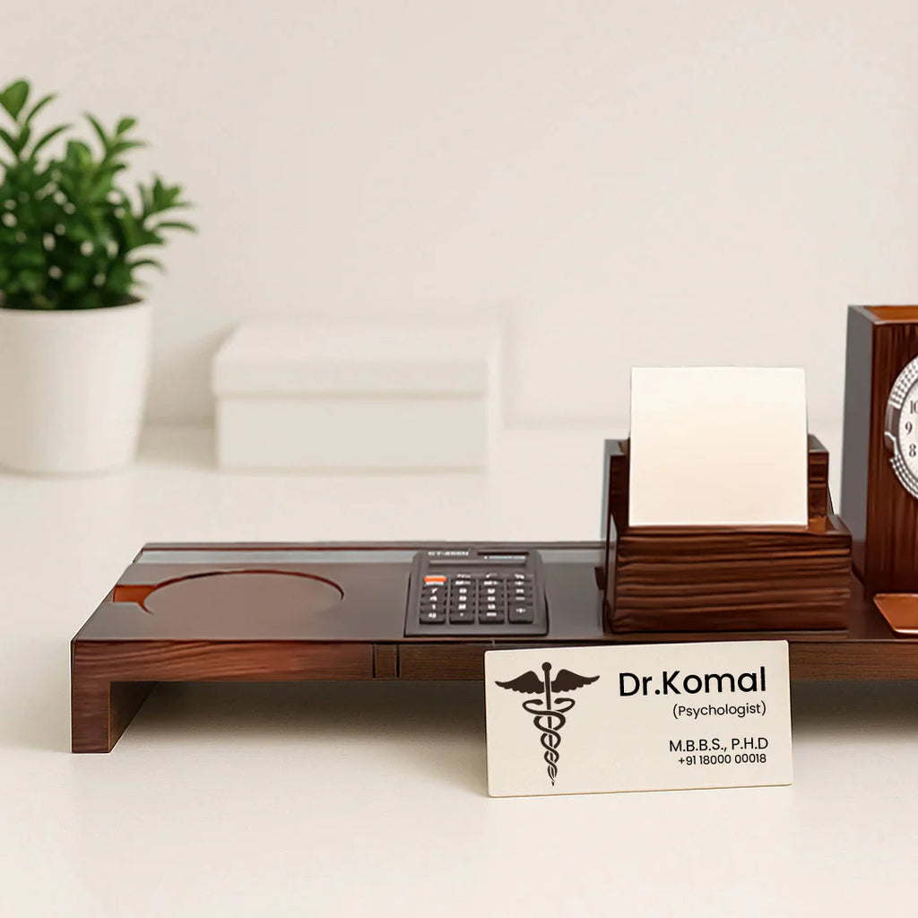 Executive Wooden Desktop Organizer Set