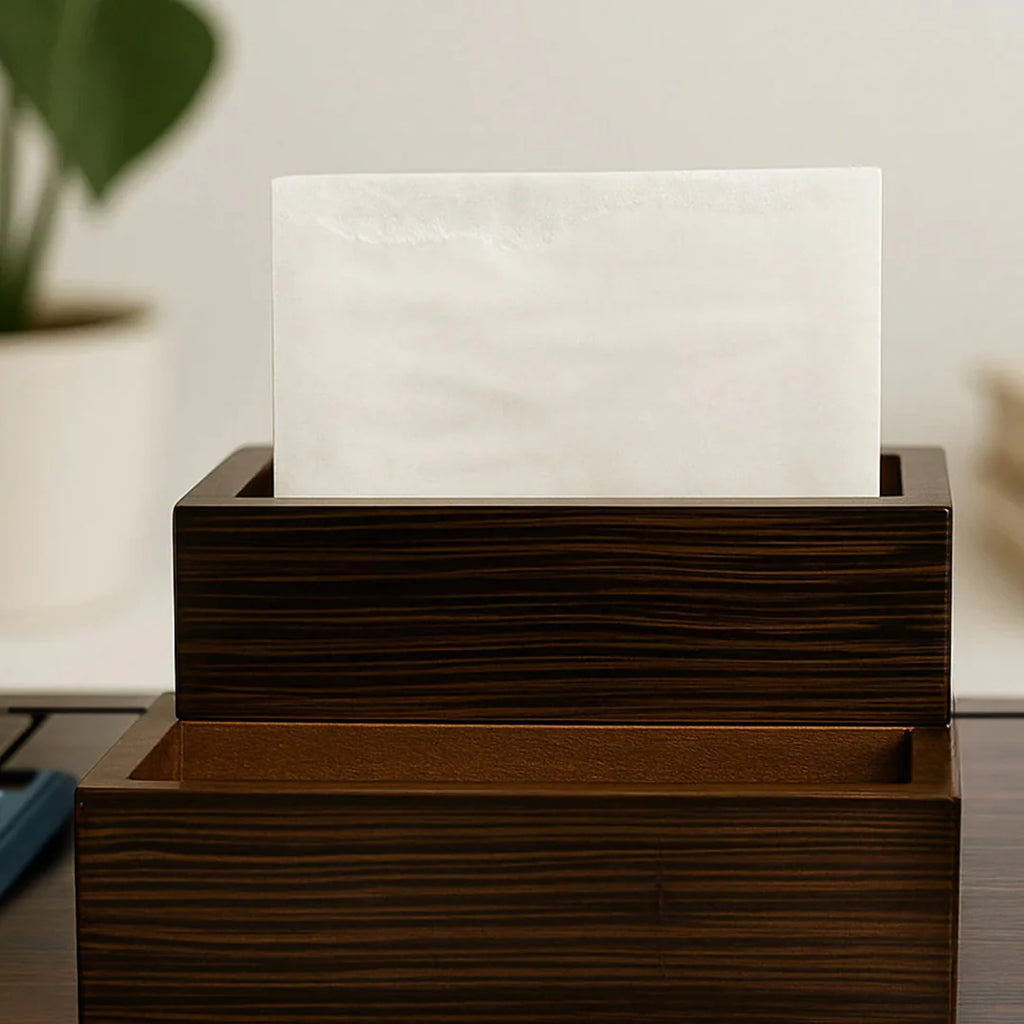 Executive Wooden Desktop Organizer Set
