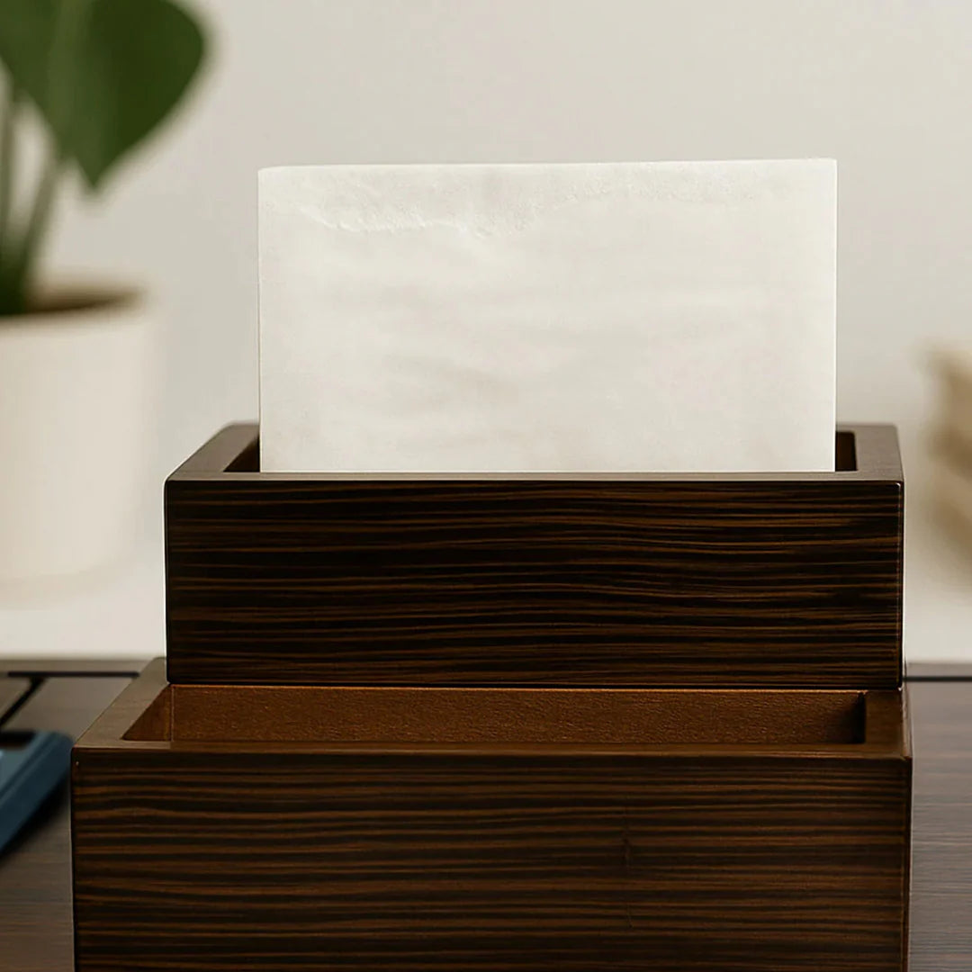 Executive Wooden Desktop Organizer Set