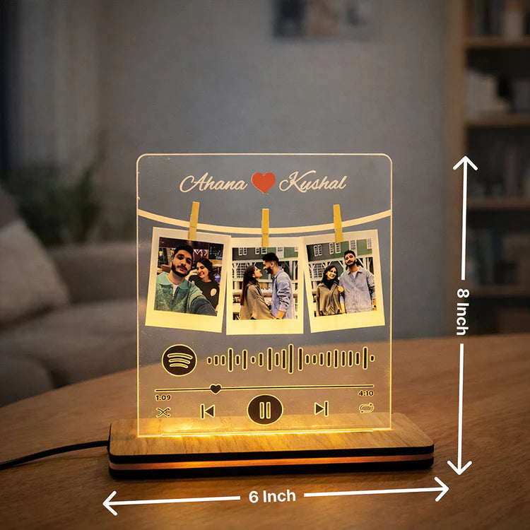 Personalized Spotify Photo Plaque LED Lamp