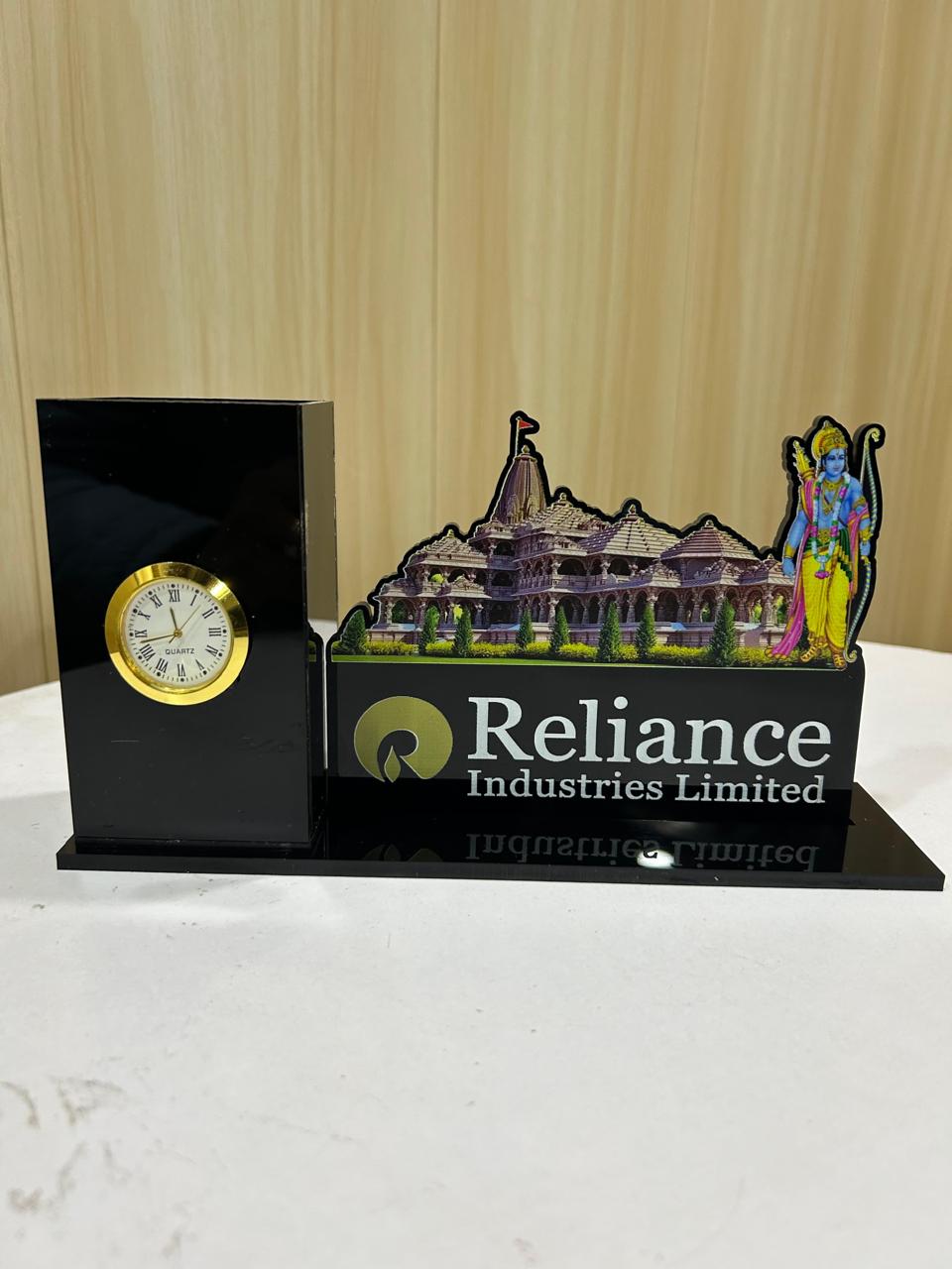 ✨ Customized Corporate Desk Memento with Clock – Premium Edition
