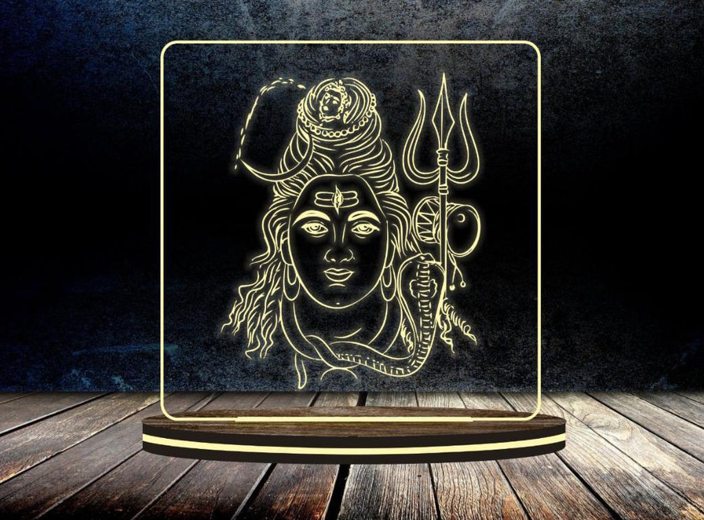 ✨ Customised LED Lord Shiva Acrylic Frame — Divine Energy, Modern Elegance