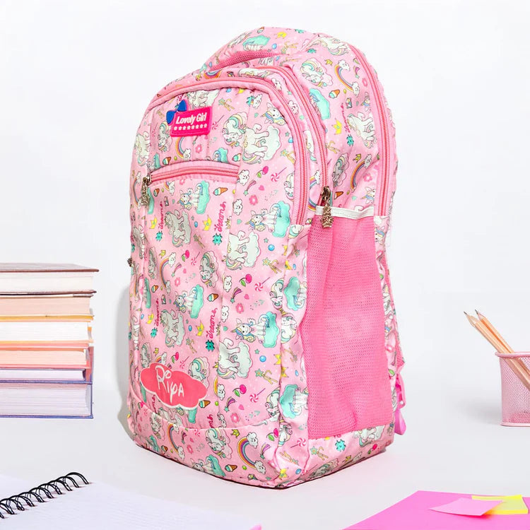 Unicorn Dreams Personalized School Backpack – Pink Edition